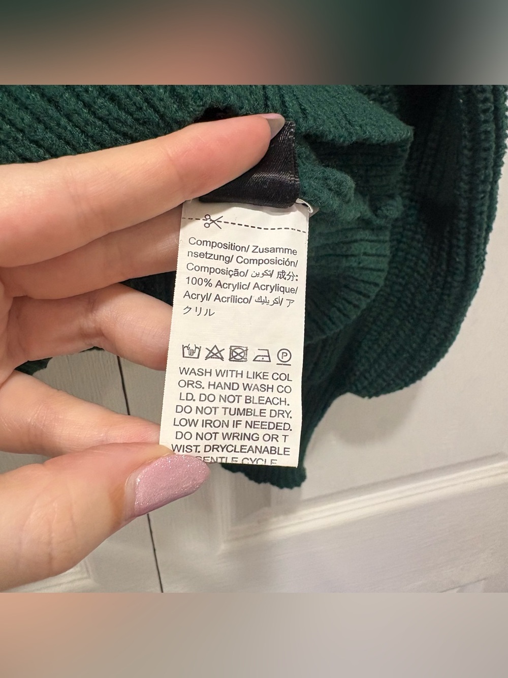 SHEIN Dark Green Long Sleeve Turtleneck Sweater - Size Large - Picture 5 of 5